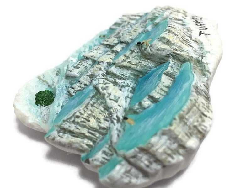 WitnyStore Tiny 2Â½" Pamukkale in Denizli Turkey TÃ¼rkiye Magnet - Miniature Hand Made Resin 3D Asia Landmark Tourist Attractions Decorative Refrigerator Fridge Magnets DÃ©cor Collectible Souvenirs Gifts - Image 3